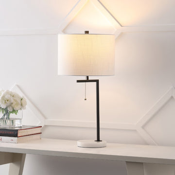 Alyssa 24.5" Metal/Marble LED Table Lamp - JONATHAN Y